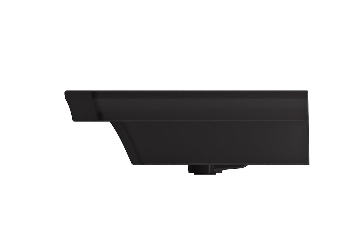 BOCCHI 1168-004-0127 Lavita Wall-Mounted Console Sink Fireclay 40 in. 3-Hole with Overflow in Matte Black