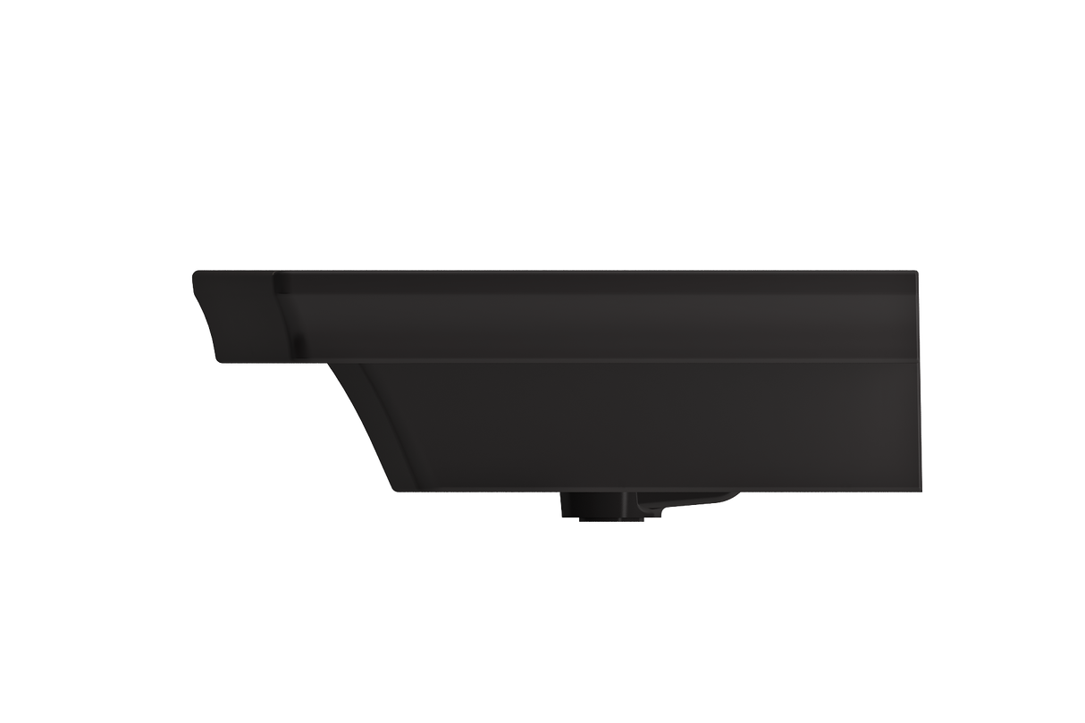 BOCCHI 1168-004-0127 Lavita Wall-Mounted Console Sink Fireclay 40 in. 3-Hole with Overflow in Matte Black