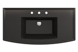 BOCCHI 1168-004-0127 Lavita Wall-Mounted Console Sink Fireclay 40 in. 3-Hole with Overflow in Matte Black