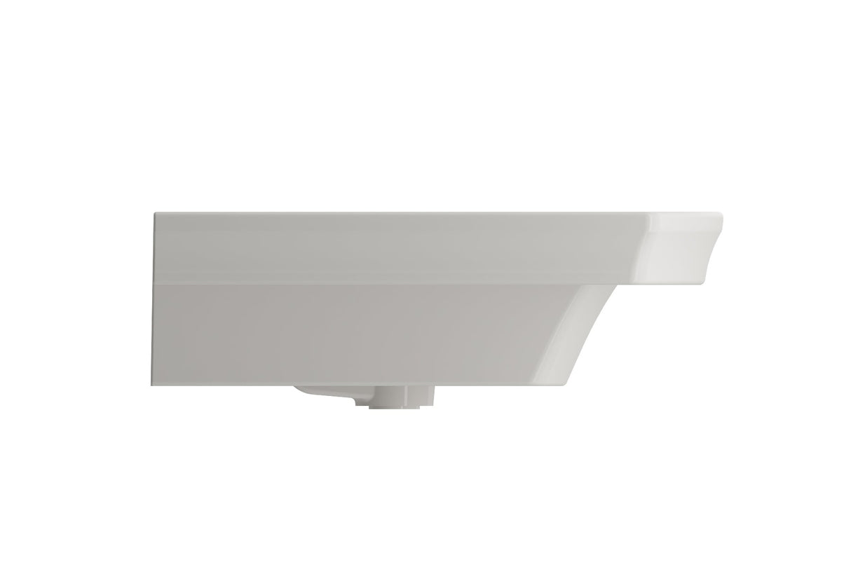 BOCCHI 1168-014-0127 Lavita Wall-Mounted Console Sink Fireclay 40 in. 3-Hole with Overflow in Biscuit