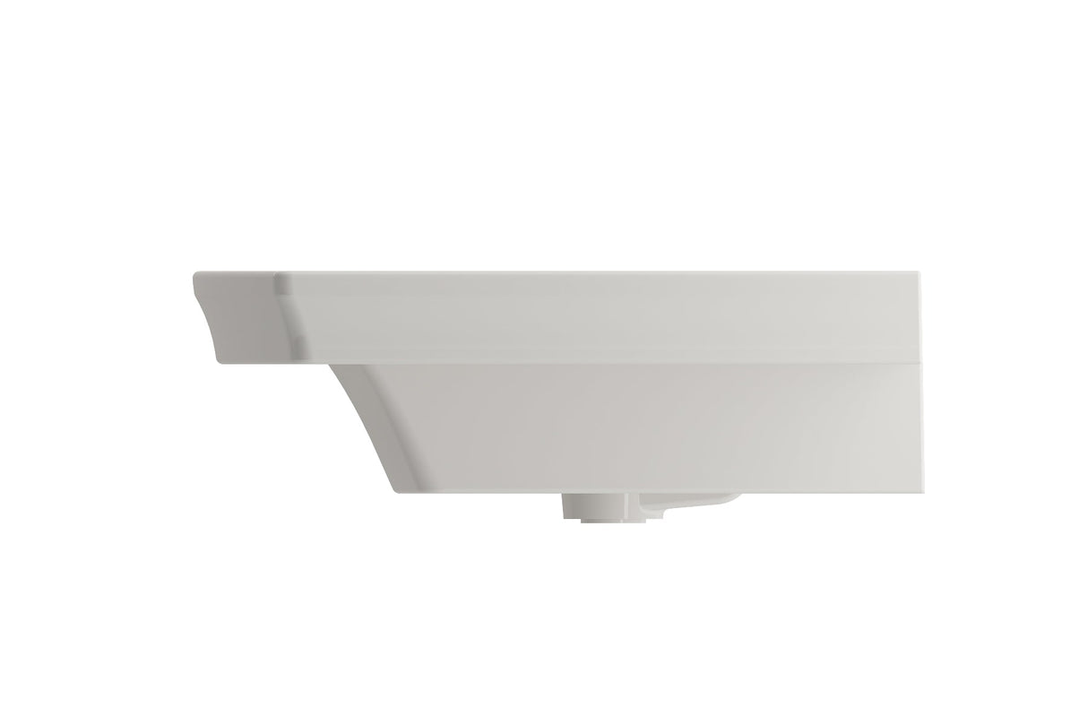 BOCCHI 1168-014-0127 Lavita Wall-Mounted Console Sink Fireclay 40 in. 3-Hole with Overflow in Biscuit