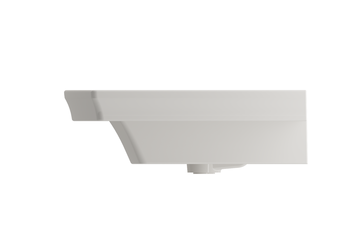 BOCCHI 1168-014-0127 Lavita Wall-Mounted Console Sink Fireclay 40 in. 3-Hole with Overflow in Biscuit