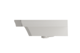 BOCCHI 1168-014-0127 Lavita Wall-Mounted Console Sink Fireclay 40 in. 3-Hole with Overflow in Biscuit