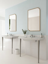 BOCCHI 1168-002-0127 Lavita Wall-Mounted Console Sink Fireclay 40 in. 3-Hole with Overflow in Matte White