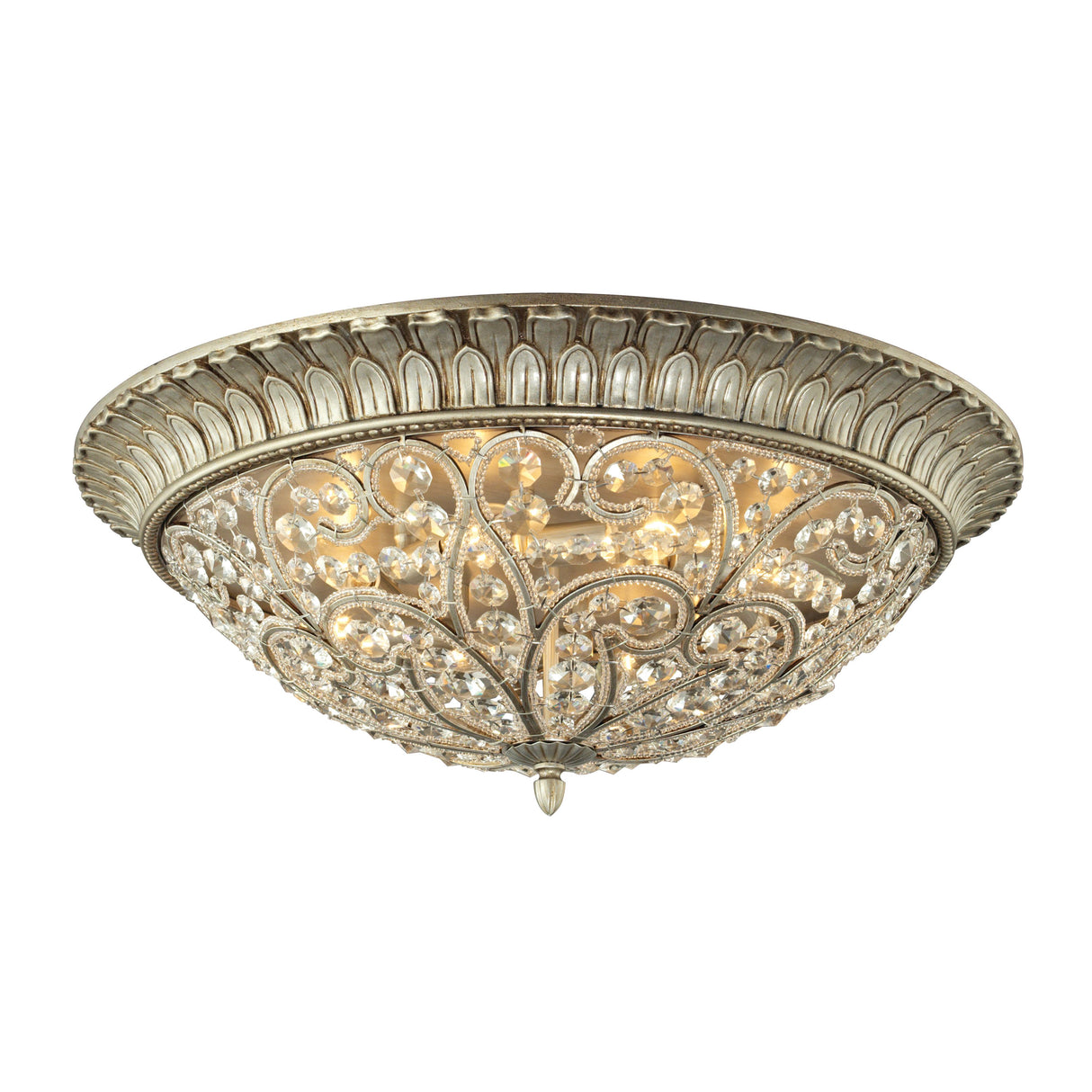 Elk 11695/8 Andalusia 24'' Wide 8-Light Flush Mount - Aged Silver