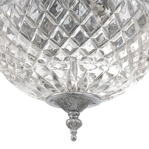 Crystorama 2 Light Polished Chrome Crystal Flush Mount 117-10-CH