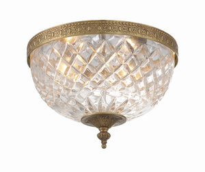 Crystorama 2 Light Polished Chrome Crystal Flush Mount 117-10-CH