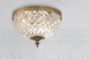 Crystorama 2 Light Polished Chrome Crystal Flush Mount 117-10-CH