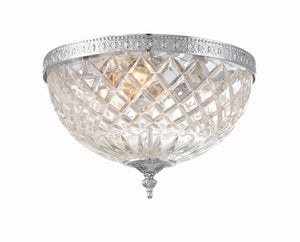 Crystorama 3 Light Polished Chrome Crystal Flush Mount 117-12-CH
