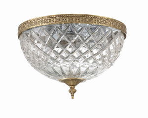 Crystorama 3 Light Polished Chrome Crystal Flush Mount 117-12-CH