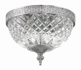 Crystorama 2 Light Polished Chrome Crystal Flush Mount 117-8-CH