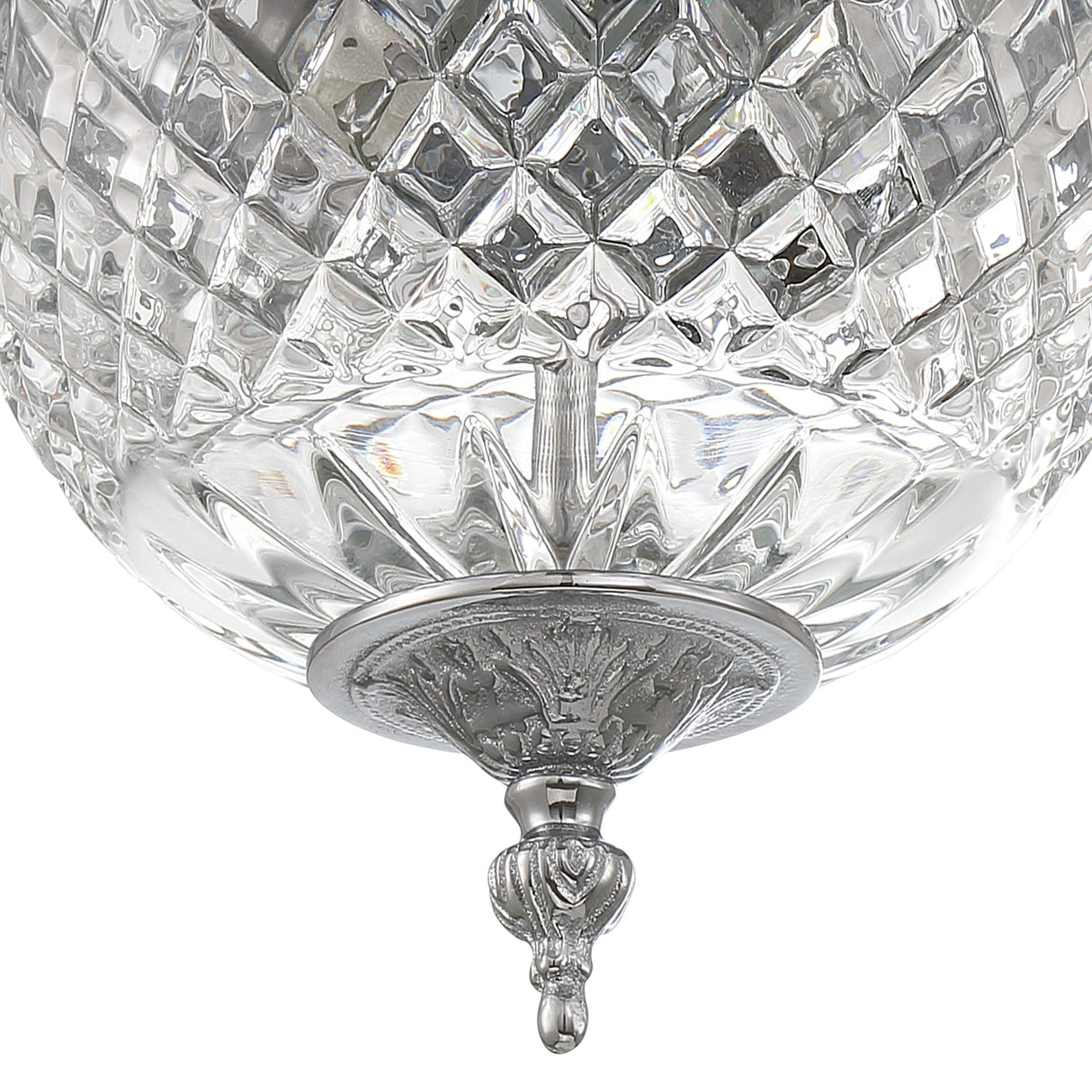 Crystorama 2 Light Polished Chrome Crystal Flush Mount 117-8-CH