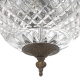 Crystorama 2 Light Polished Chrome Crystal Flush Mount 117-8-CH