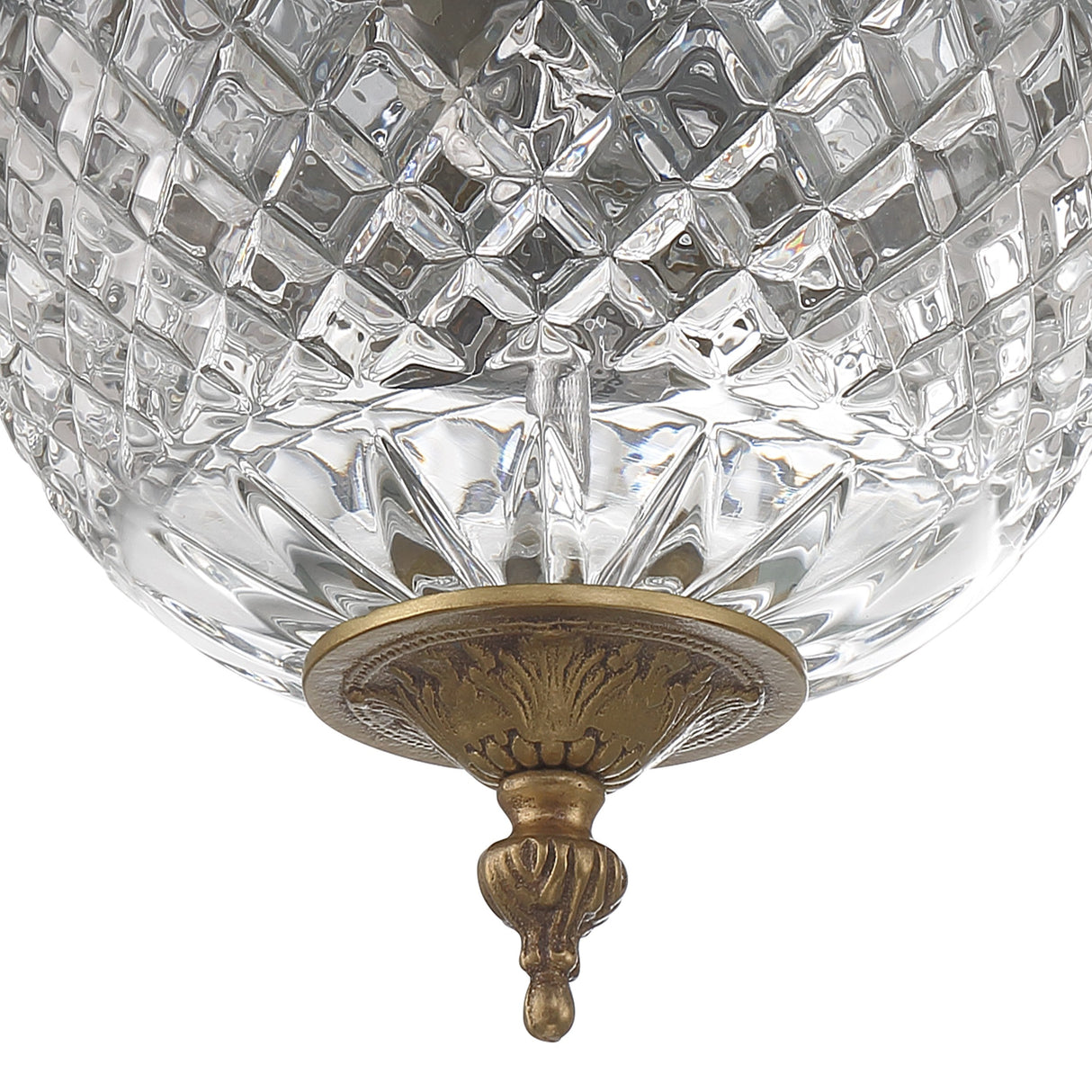 Crystorama 2 Light Polished Chrome Crystal Flush Mount 117-8-CH