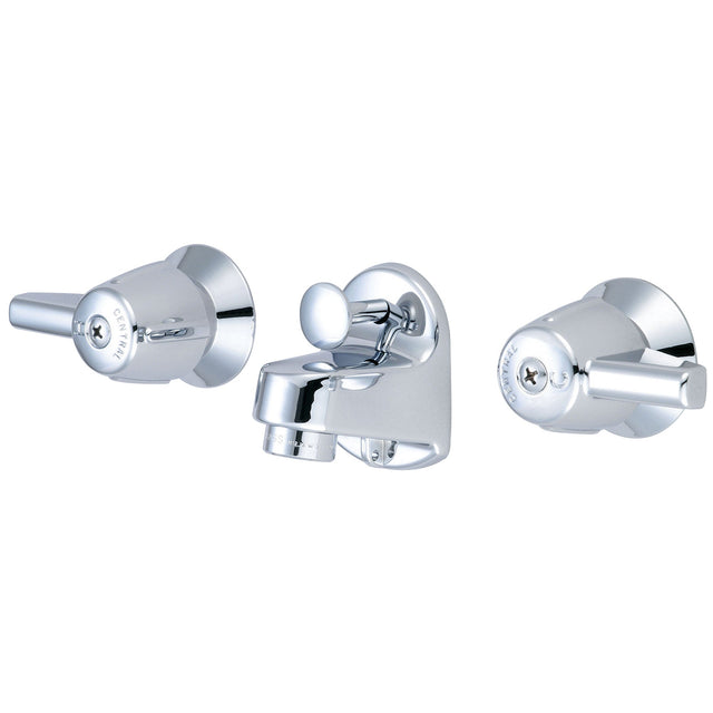 Central Brass 1177-DA Two Handle Shelf Back Lavatory Faucet in Polished Chrome