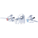 Central Brass 1177-LE Two Handle Shelf Back Lavatory Faucet in Polished Chrome