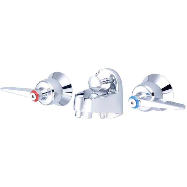 Central Brass 1177-LE Two Handle Shelf Back Lavatory Faucet in Polished Chrome