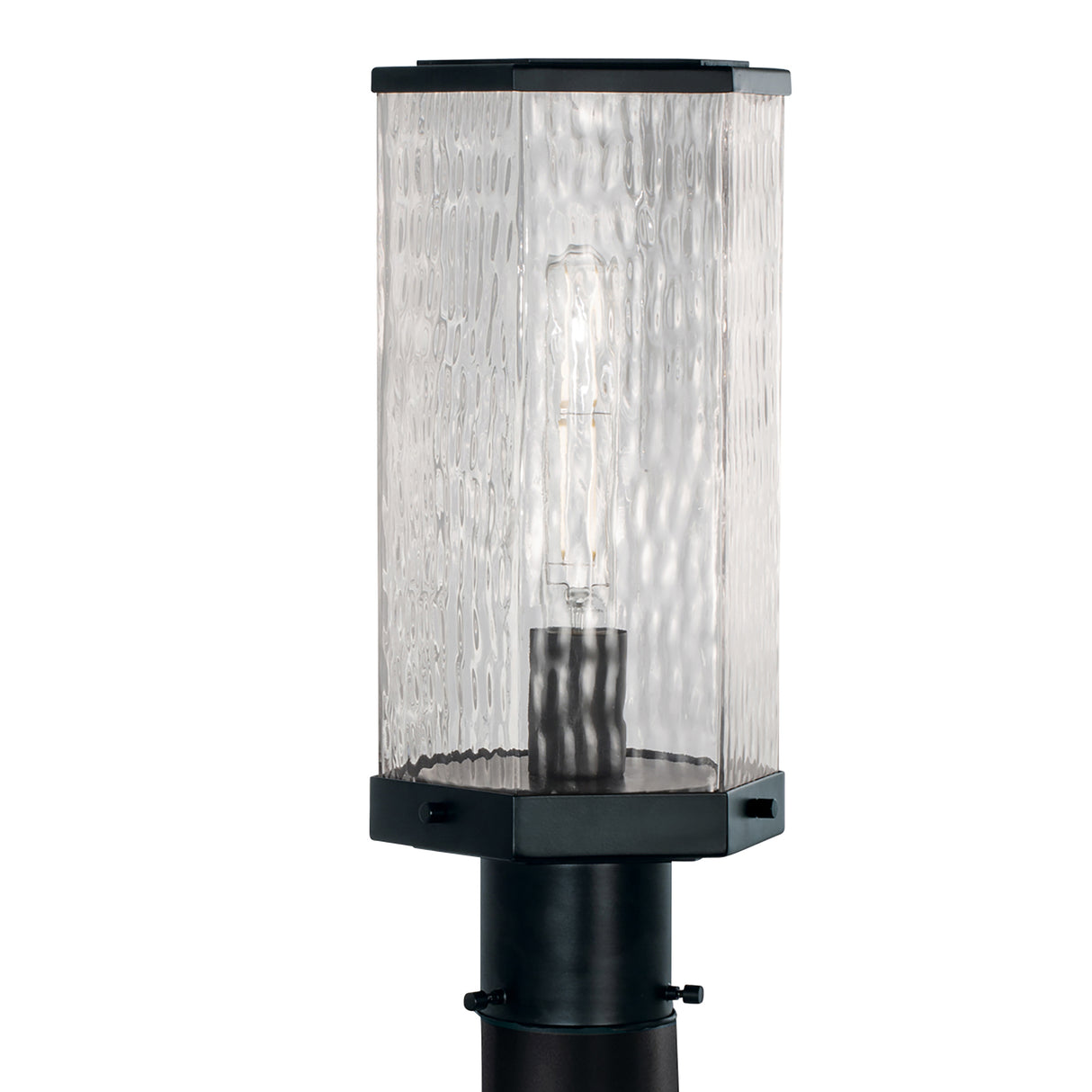 Elk 1177-MB-WAV Polygon Outdoor Post Lantern Light - Matte Black