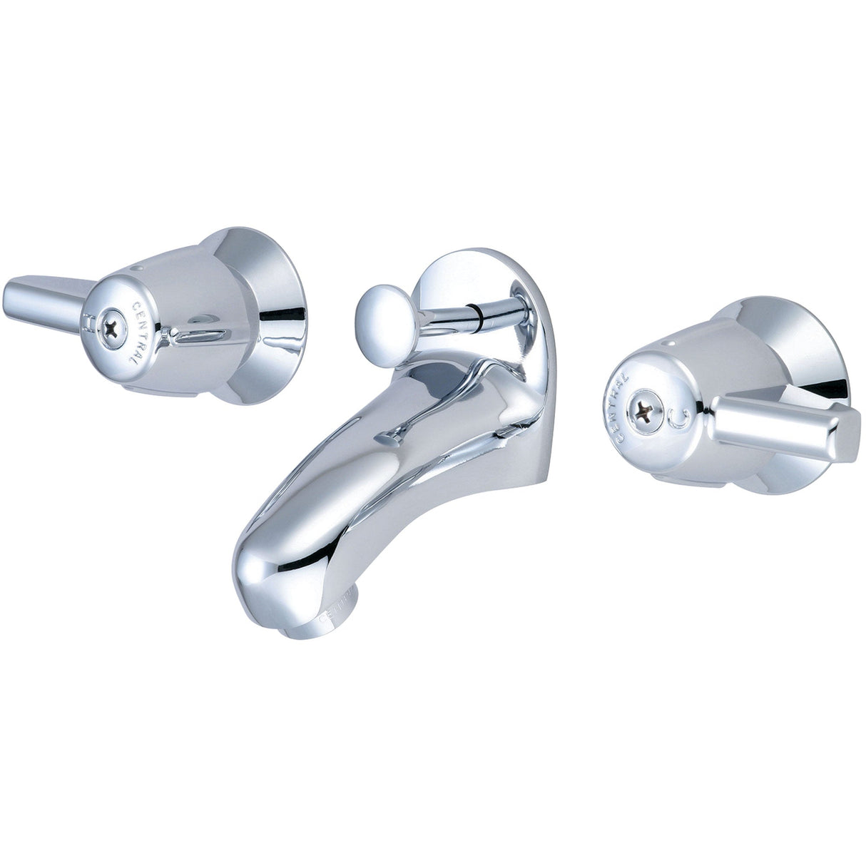 Central Brass 1178-A Two Handle Slant Back Lavatory Faucet in Polished Chrome