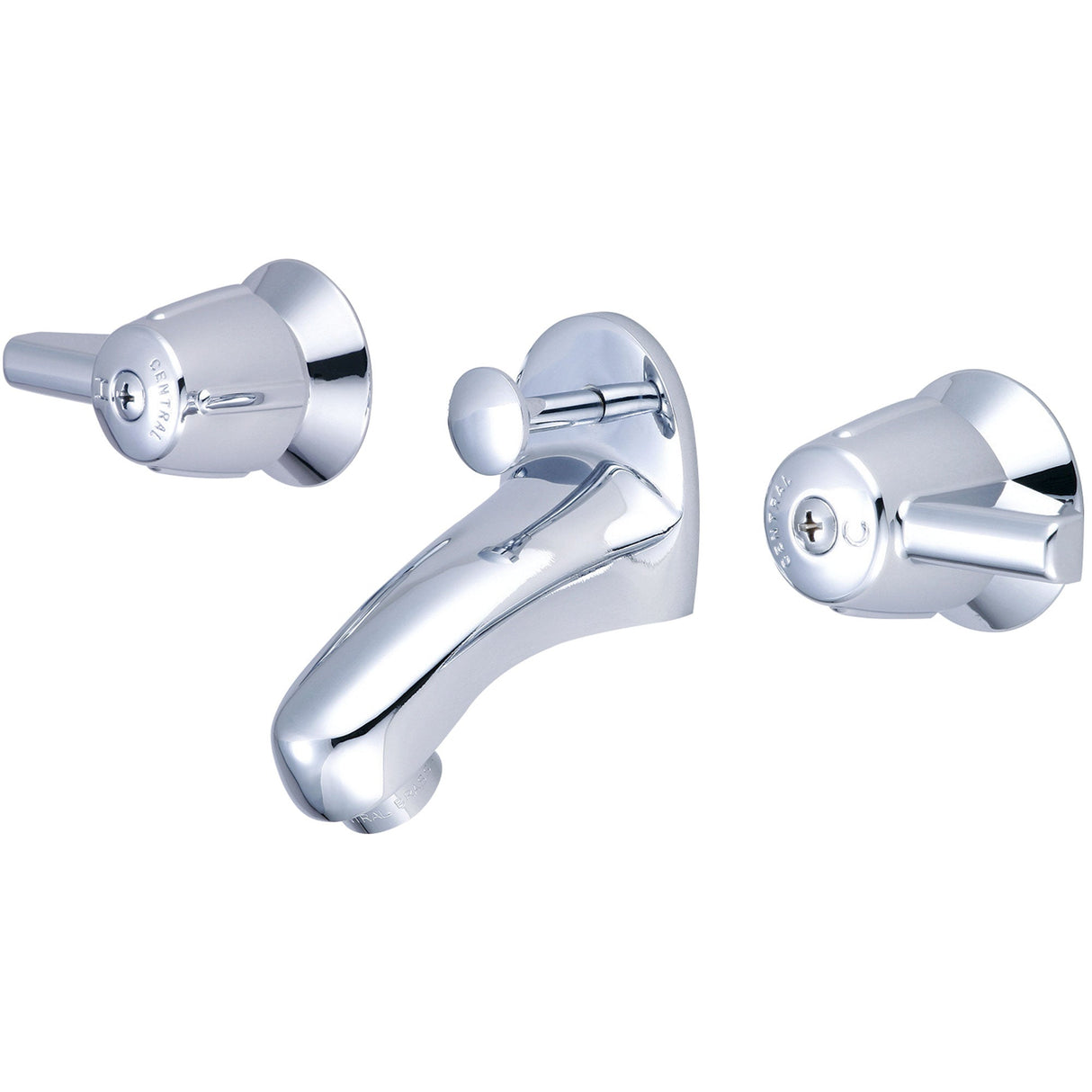 Central Brass 1178-DA Two Handle Slant Back Lavatory Faucet in Polished Chrome