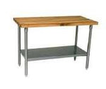 John Boos HNB15 Maple Work Top w/ Galvanized Base - 60 inch x 36 inchx