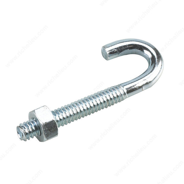 Richelieu 2131XBC J-Bolt with Nut, 40 lb, 2 1/4 in, 3/16 in