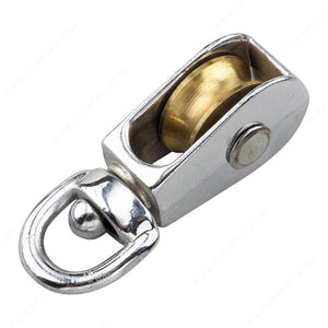 Richelieu 2304CBC Single Swivel Pulley, 25/32 in, 1 29/32 in, 1/2 in, 3/4 in, 25 lb, 15/32 in