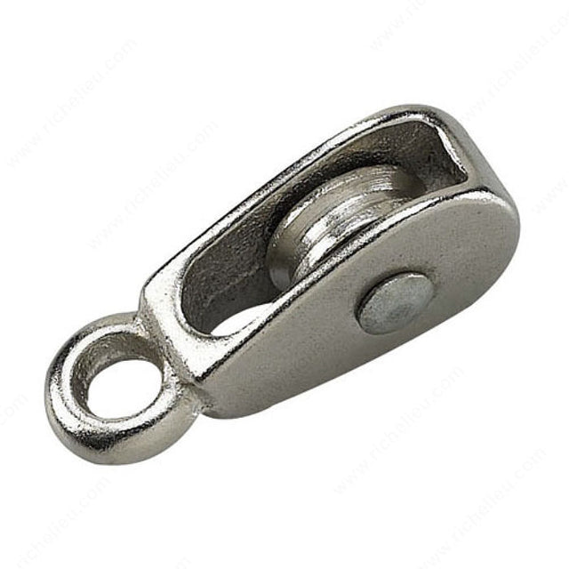 Richelieu 2314CBC Single Fixed Pulley, Chrome, 19/32 in, 1 29/32 in, 3/4 in, 25 lb