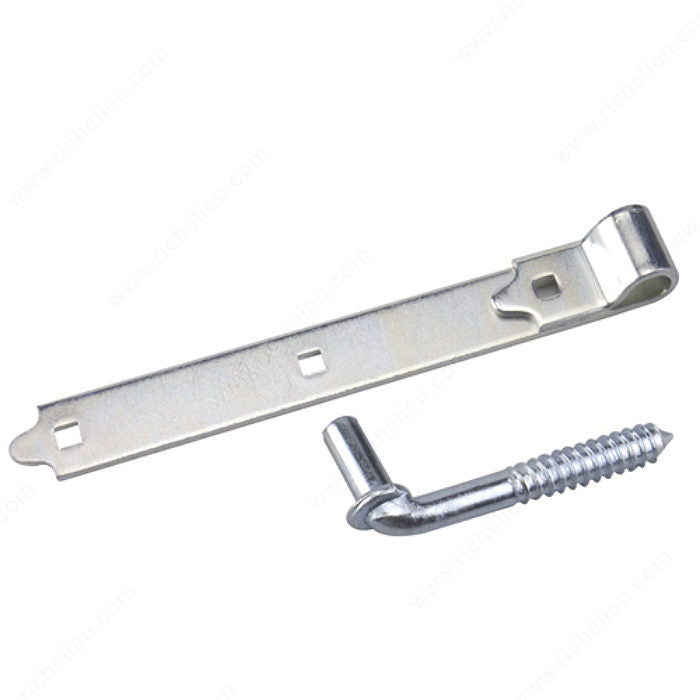 Onward 932XB Screw Hook with Strap Hinge, 8 in, 100 lb