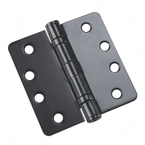 Onward 42822NBB 4" Full Mortise Ball Bearing Butt Hinge - 1/4" Radius, Brushed Nickel