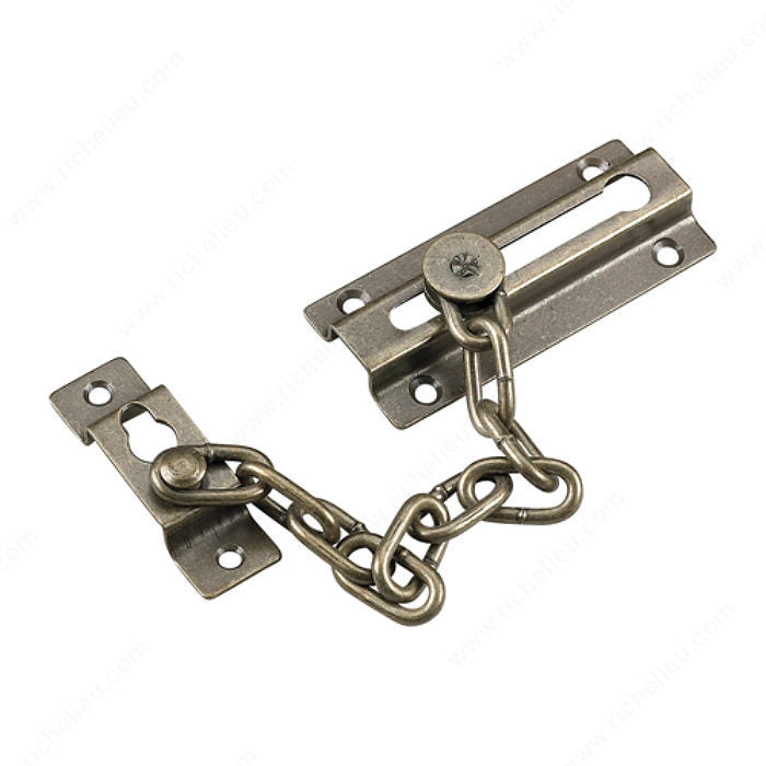 Richelieu 212ABR Chain Door Guard, Antique Brass