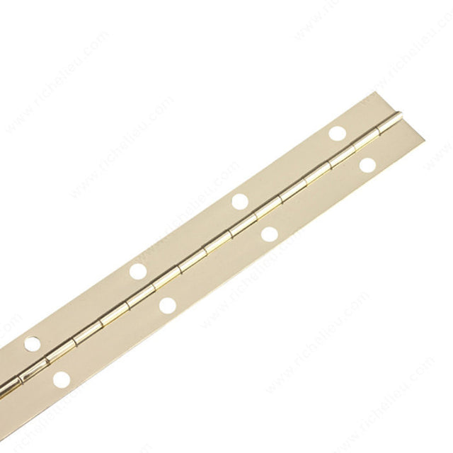 Richelieu 8932NBC Piano Hinges - 1-1/2" Width, Nickel, 24 in, Steel, 0.03 in, #5 Screw