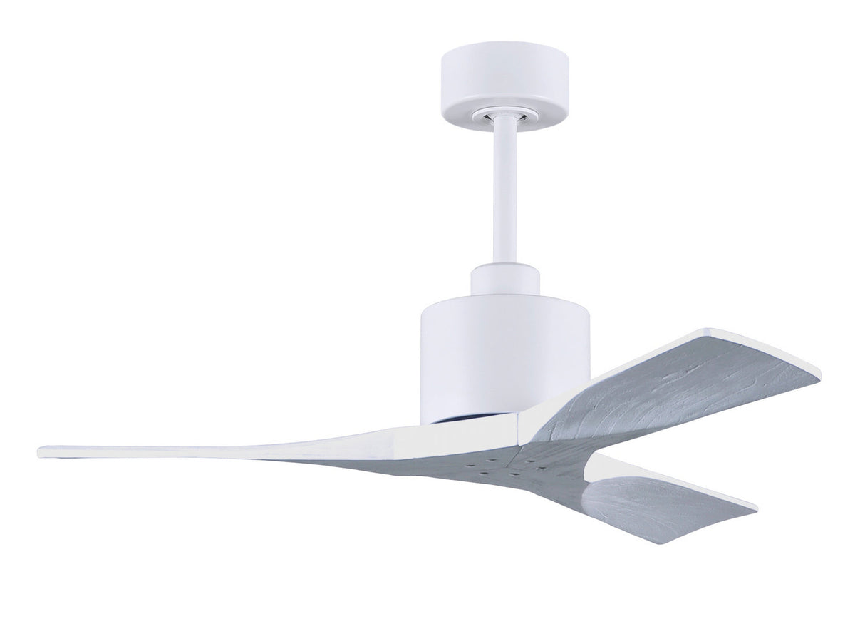 Matthews Fan NK-MWH-MWH-42 Nan 6-speed ceiling fan in Matte White finish with 42” solid matte white wood blades