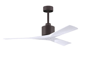 Matthews Fan NK-TB-MWH-52 Nan 6-speed ceiling fan in Textured Bronze finish with 52” solid matte white wood blades