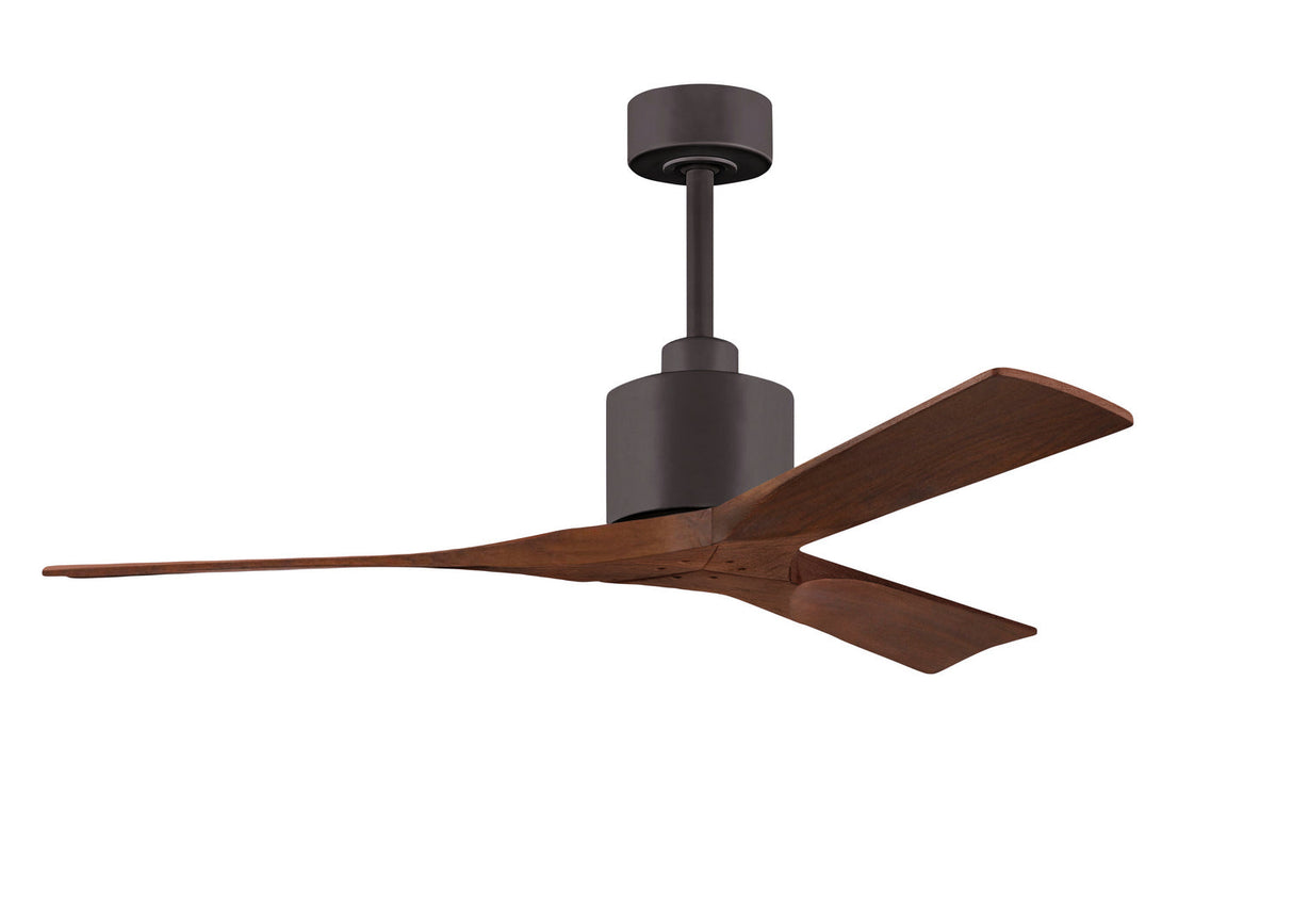 Matthews Fan NK-TB-WA-52 Nan 6-speed ceiling fan in Textured Bronze finish with 52” solid walnut tone wood blades