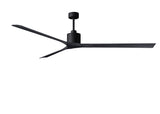 Matthews Fan NKXL-BK-BK-90 Nan XL 6-speed ceiling fan in Matte Black finish with 90” solid matte black wood blades