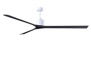 Matthews Fan NKXL-MWH-BK-90 Nan XL 6-speed ceiling fan in Matte White finish with 90” solid matte black wood blades