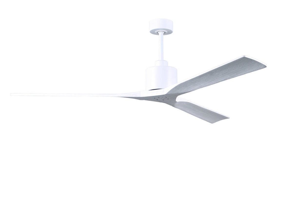 Matthews Fan NKXL-MWH-MWH-72 Nan XL 6-speed ceiling fan in Matte White finish with 72” solid matte white wood blades