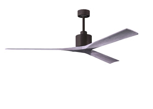 Matthews Fan NKXL-TB-BW-72 Nan XL 6-speed ceiling fan in Matte White finish with 72” solid barn wood tone wood blades