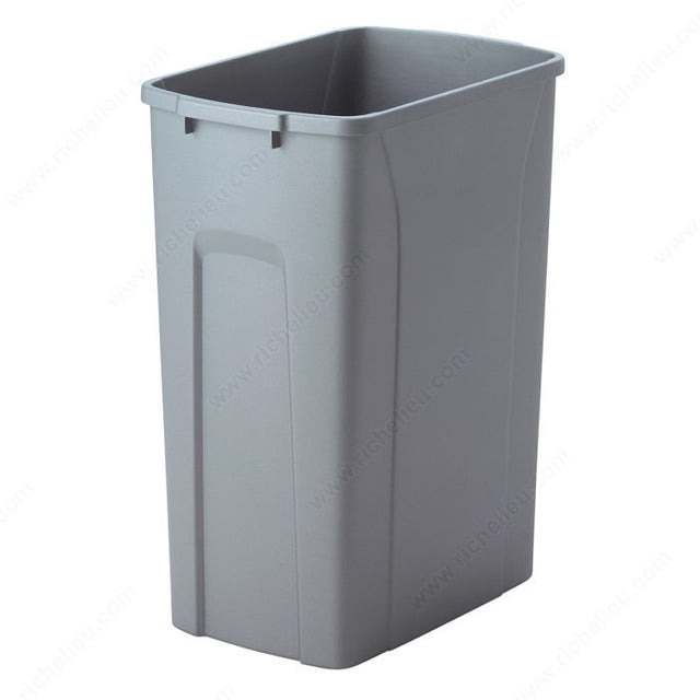 Richelieu QT35PBPT KV Waste Bins, Platinum, 35 qt, 14 1/4 in, 9 3/16 in, 17 1/2 in, Small (less than 42 qt / 40 L)