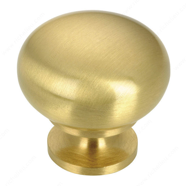 Richelieu BP5923160 Modern Metal Knob - 5923, Satin Brass, 8/32 in (Included)