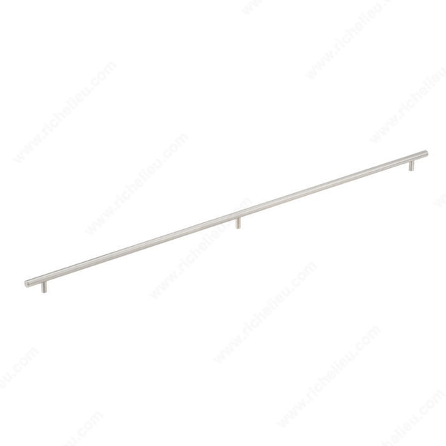 Richelieu BP3487257170 Modern Stainless Steel Pull - 3487, Stainless Steel, 10 1/8 in, 13 1/4 in, Stainless Steel / 202 Stainless Steel