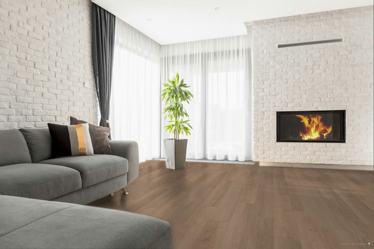 CALI Walnut Shell Pacifica Laminate Plank Wide+ Click (Angle-Angle) (Covers 25.5 SQFT) 7703001000