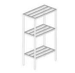 John Boos CLR10 Stainless Steel Cooler Rack With 2 Shelves (CLR)