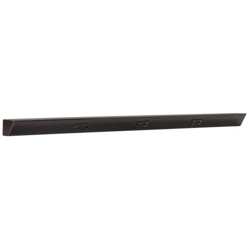 Task Lighting TRU48-3BD-P-BK 48" TR USB Series Angle Power Strip with USB, Black Finish, Black Receptacles