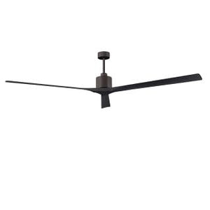 Matthews Fan NKXL-TB-BW-90 Nan XL 6-speed ceiling fan in Matte White finish with 90” solid barn wood tone wood blades
