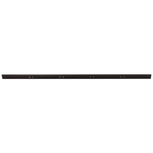 Task Lighting TRU72-4BD-P-BZ 72" TR USB Series Angle Power Strip with USB, Bronze Finish, Black Receptacles