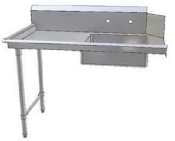 John Boos JDTS-20-36L Pro-Bowl Soil Dishtable - 20"Wx20"Dx8"H Bowl Size, 36"W, Choice of Flow