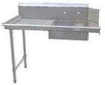 John Boos JDTS-20-36L Pro-Bowl Soil Dishtable - 20"Wx20"Dx8"H Bowl Size, 36"W, Choice of Flow