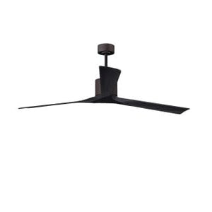 Matthews Fan NKXL-TB-WA-72 Nan XL 6-speed ceiling fan in Matte White finish with 72” solid walnut tone wood blades